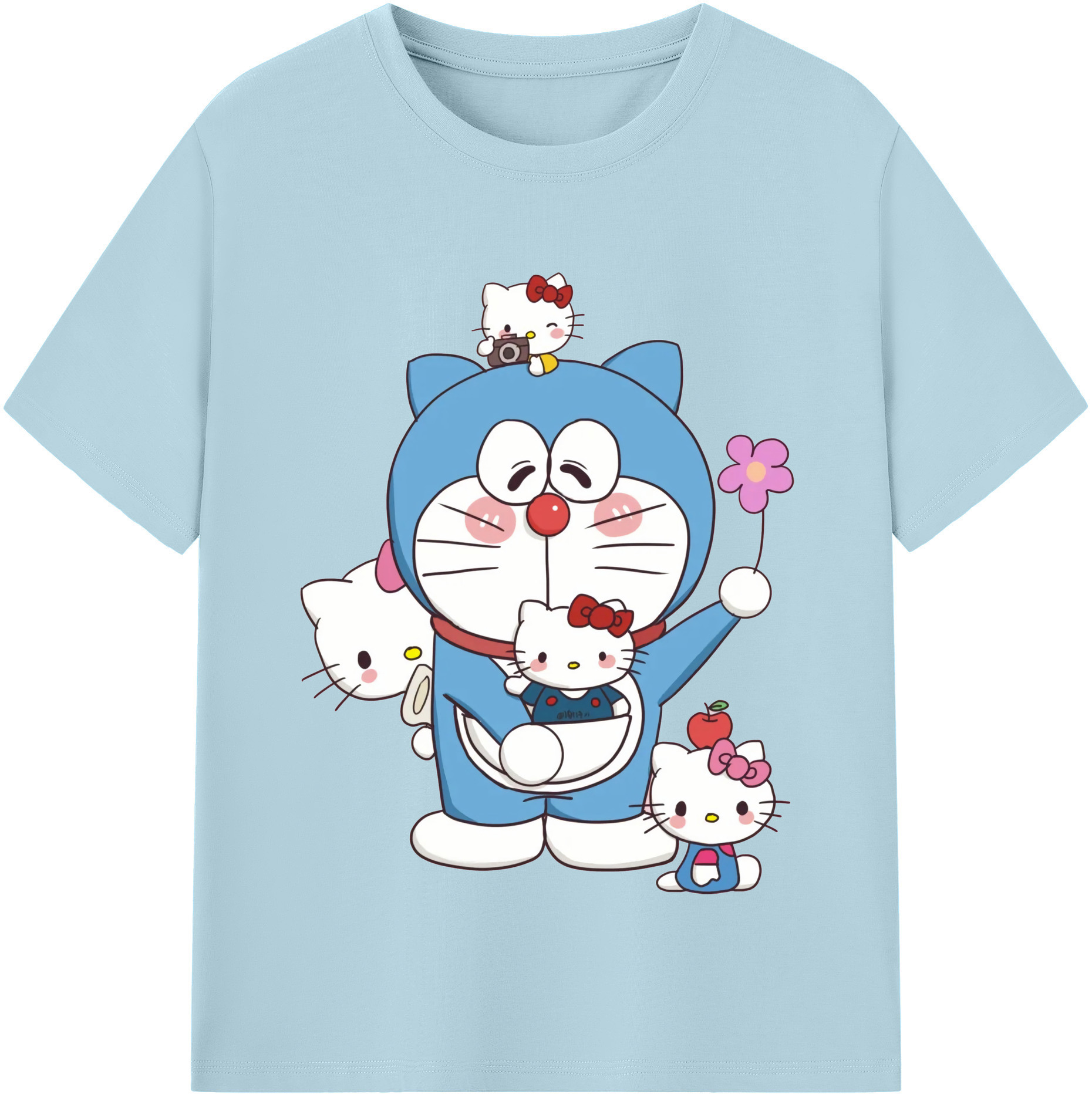 （画像用） ドラえもん Doraemon 綿100％半袖Tシャツ（フロントプリント）